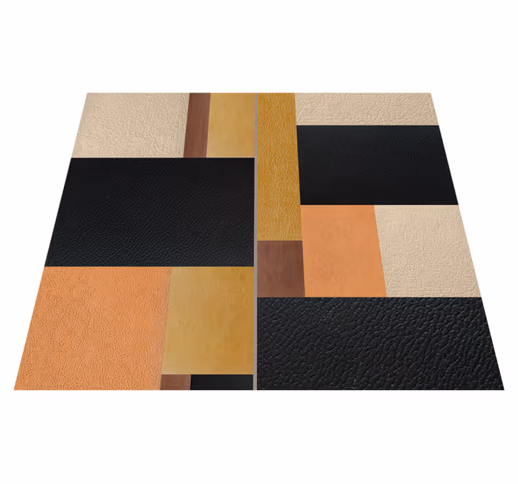 Vinyl teppe geometrisk teksturerte blokker - Tenstickers