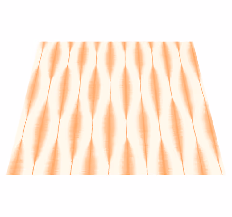 Vinyl teppe geometrisk ikat kasuri orange - Tenstickers
