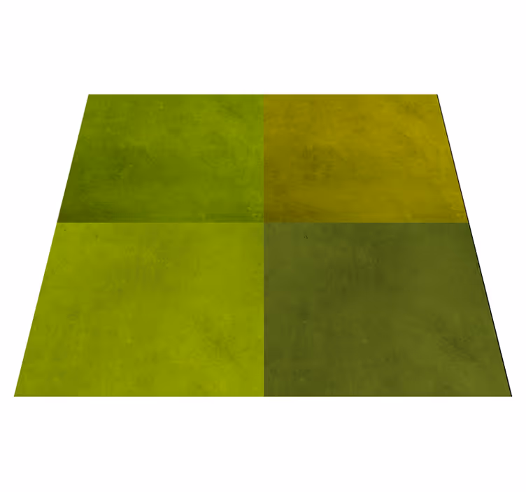 Vinyl teppe geometrisk moderne grønne firkanter - Tenstickers