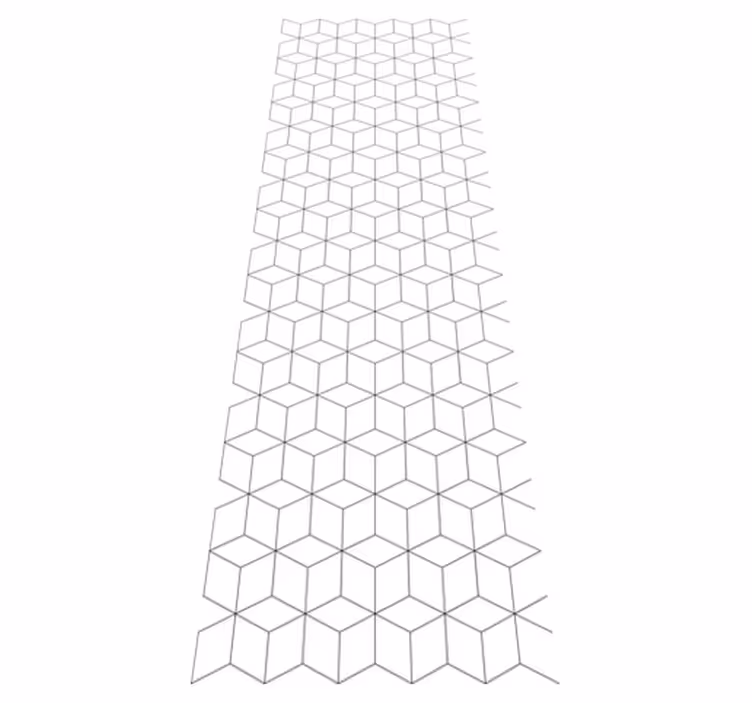Vinyl teppe geometrisk kubemønster - Tenstickers