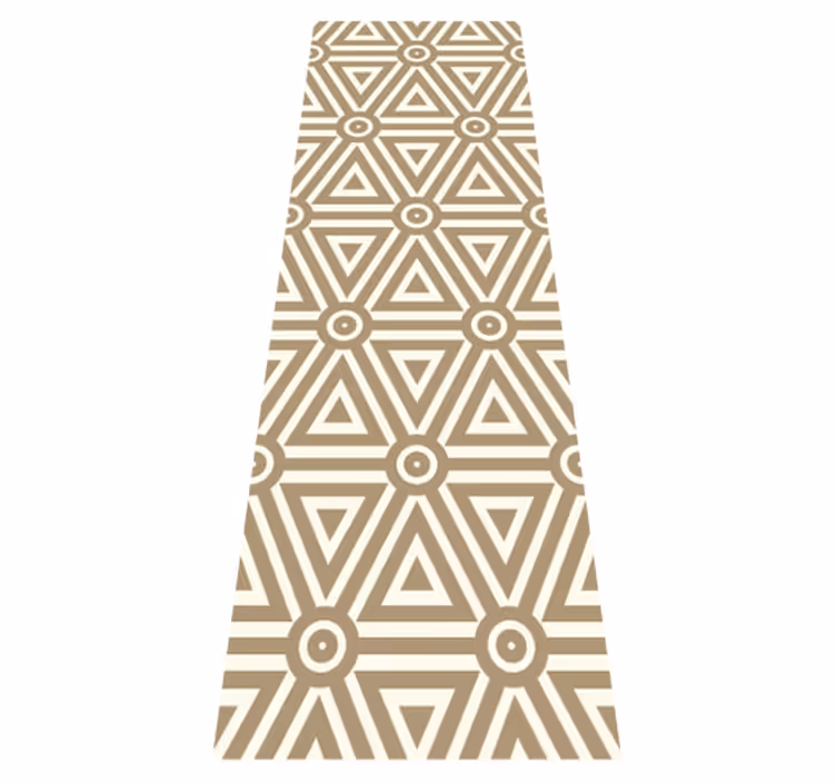 Vinyl teppe geometrisk retro vintage design - Tenstickers