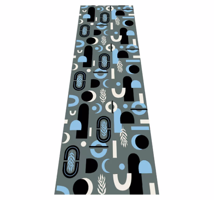 Vinyl teppe geometrisk med abstrakt form - Tenstickers