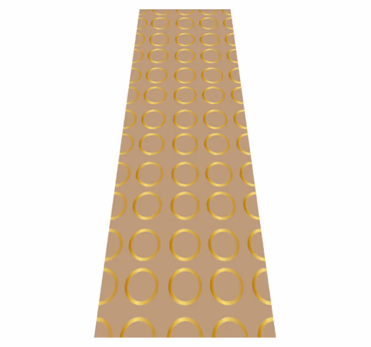 Vinyl teppe geometrisk gyldne sirkler - Tenstickers