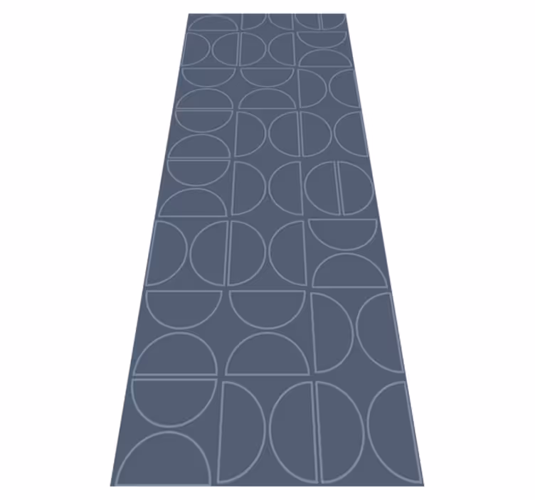 Vinyl teppe geometrisk rasch symmetri kurve - Tenstickers