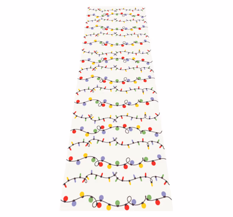 Jul vinyl teppe fargerike julelys - Tenstickers