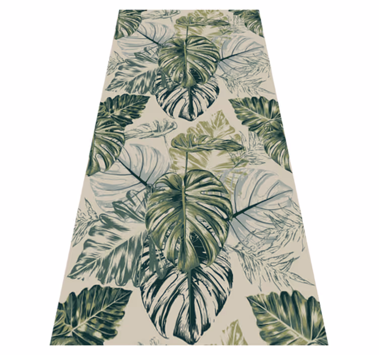 Vinyl teppe soverom falmede monsteraformer i beige - Tenstickers
