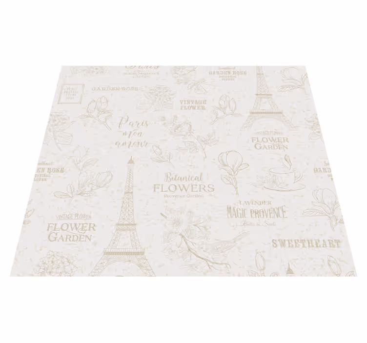 Vinyl teppe soverom i paris stil - Tenstickers