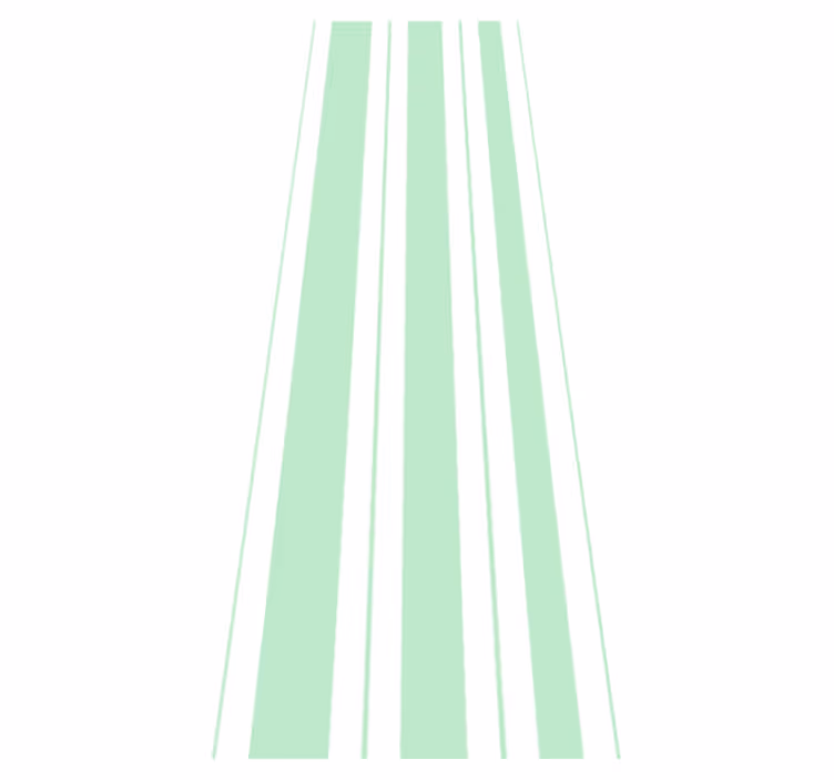 Grønne vertikale striper vinyl teppe soverom - Tenstickers