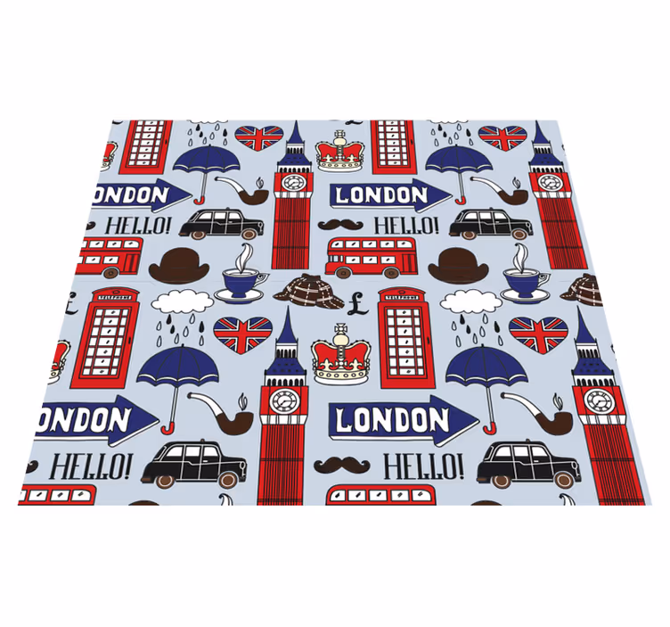 Vinyl teppe soverom best of british london - Tenstickers