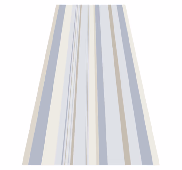 Vinyl teppe soverom 80-talls blå og beige striper - Tenstickers