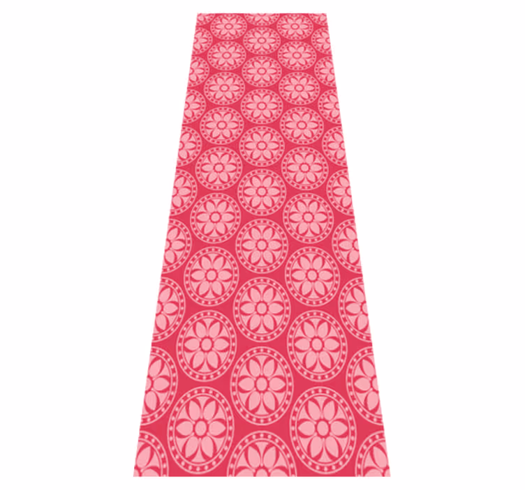 Vinyl teppe soverom rosa koreanske sirkler - Tenstickers