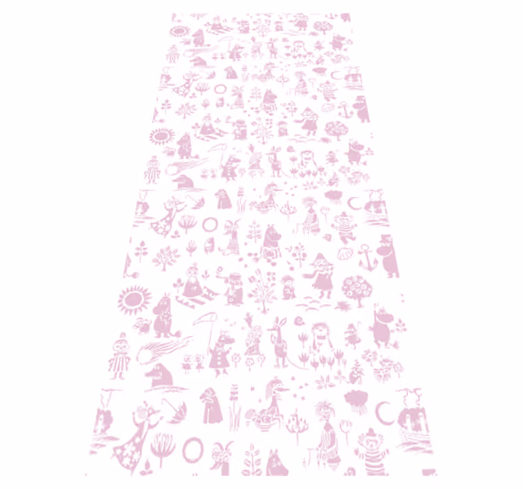 Vinyl teppe soverom rosa moomi - Tenstickers