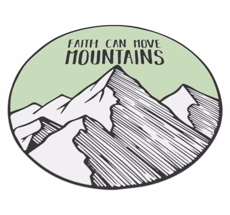 Vinyl teppe natur tro kan flytte fjell - Tenstickers
