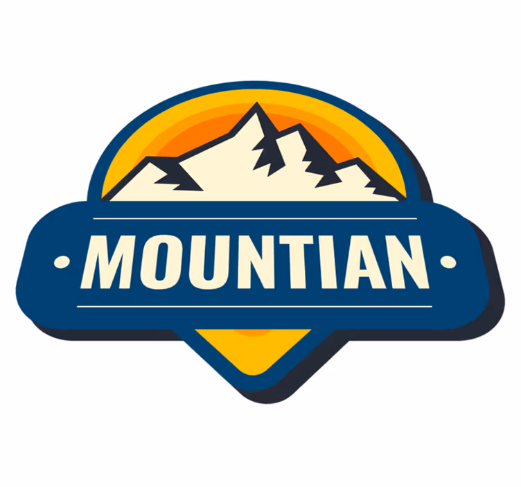 Vinyl teppe natur med motorhjem fjelleksploratorer logo - Tenstickers
