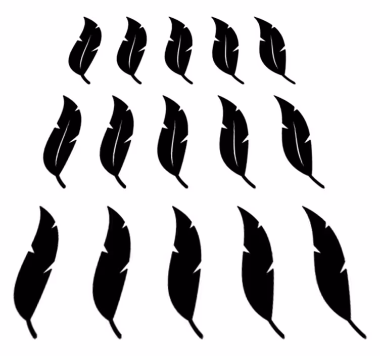 Flytende fjærmønster vinyl teppe natur - Tenstickers