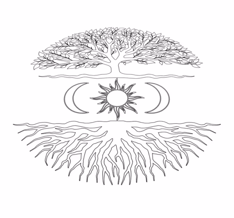 Vinyl teppe natur trerotsystem - Tenstickers