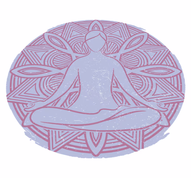 Vinyl teppe natur meditative figur mandala - Tenstickers
