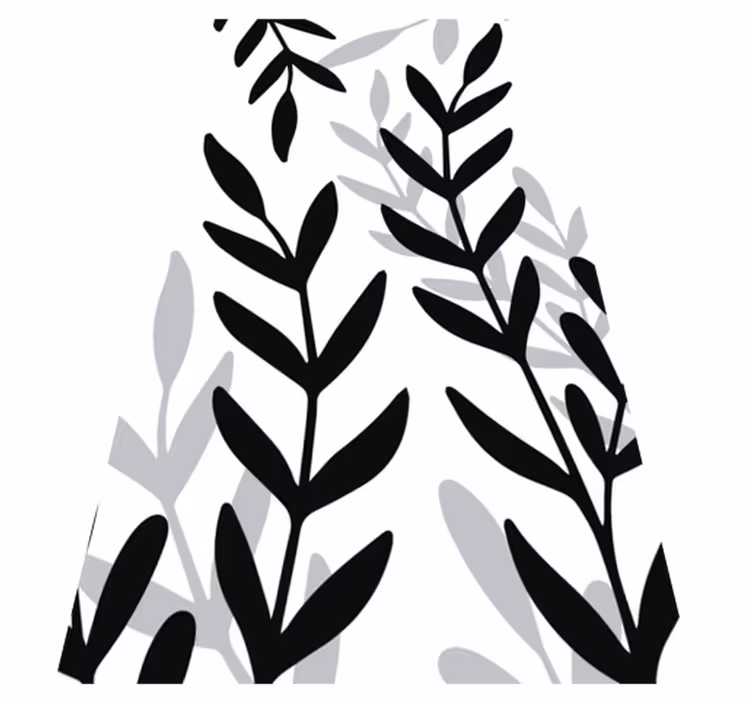 Vinyl teppe blomster og planter gjennomsiktig vinylark - Tenstickers
