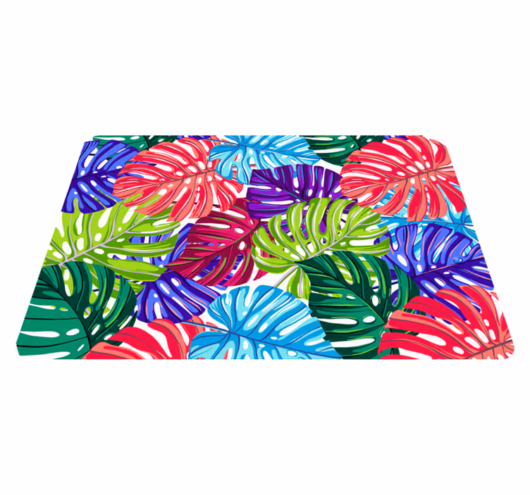 Vinyl teppe blomster og planter monstera tropisk - Tenstickers