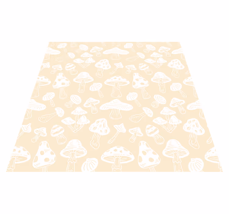 Beige sopdesign vinyl teppe blomster og planter - Tenstickers