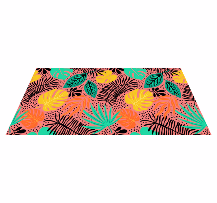 Lively foliage components vinyl teppe blomster og planter - Tenstickers
