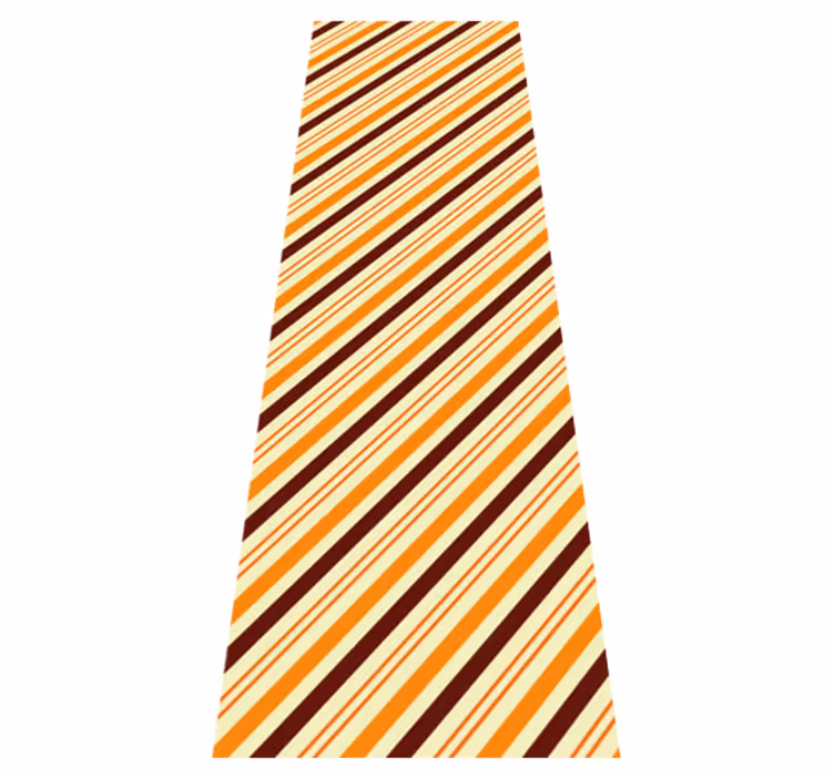 Retro oransje og brun mønster vinyl teppe soverom - Tenstickers