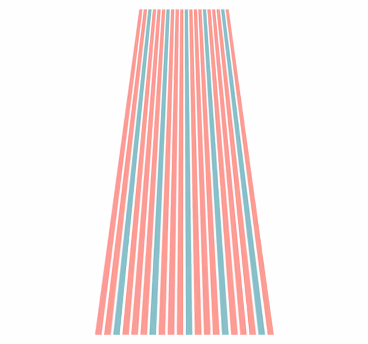 Retro blå og rosa diagonalt mønster vinyl teppe soverom - Tenstickers
