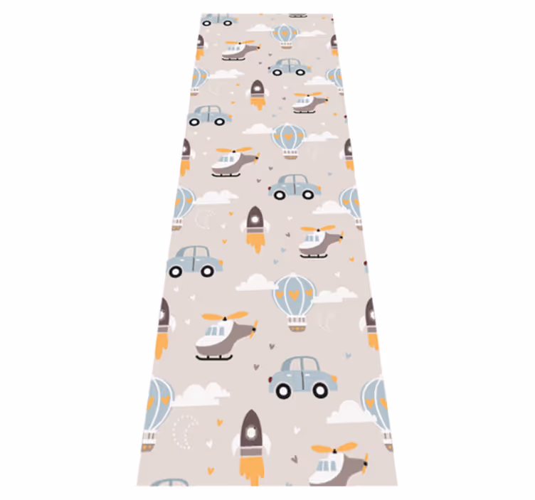 Søtt design illustrasjon for barn vinyl teppe soverom - Tenstickers