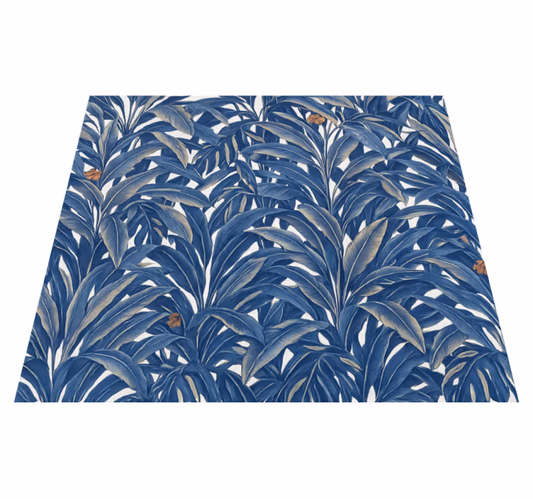 Lush indigo jungle vinyl teppe soverom - Tenstickers