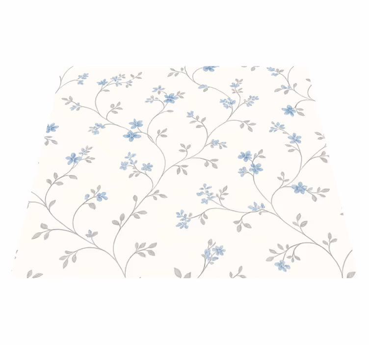 Classic blue meadow trail vinyl teppe soverom - Tenstickers