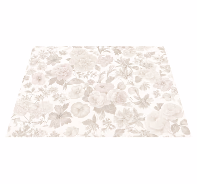 Vintage floral vinyl teppe soverom - Tenstickers
