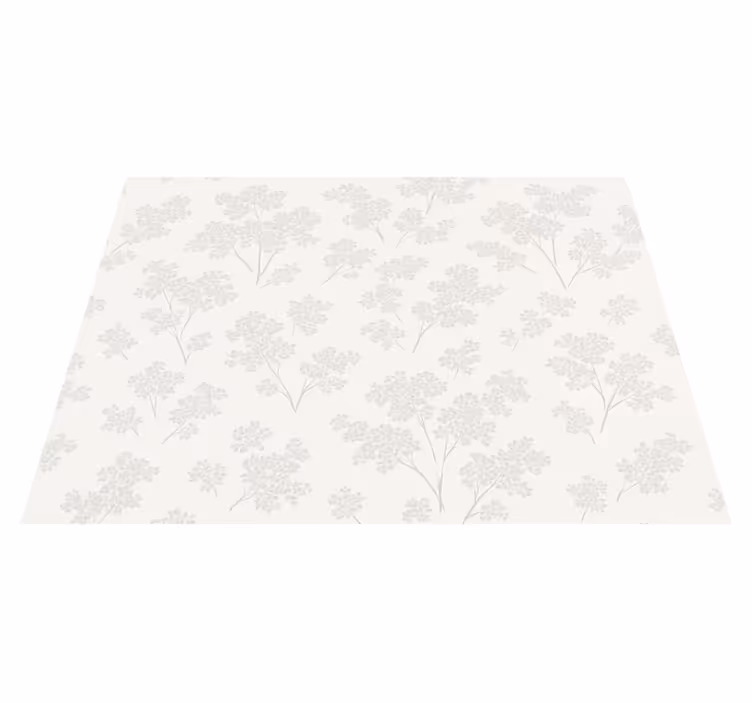 Enkelte hvite blomster vinyl teppe soverom - Tenstickers