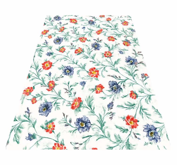 Retro blomsterdesign vinyl teppe soverom - Tenstickers