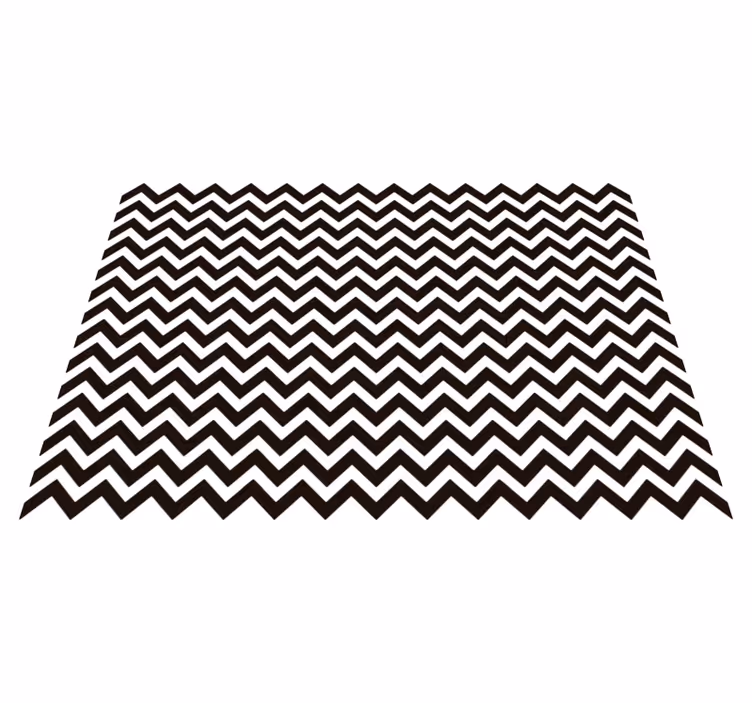 Vinyl teppe geometrisk zigzag stripemønster - Tenstickers
