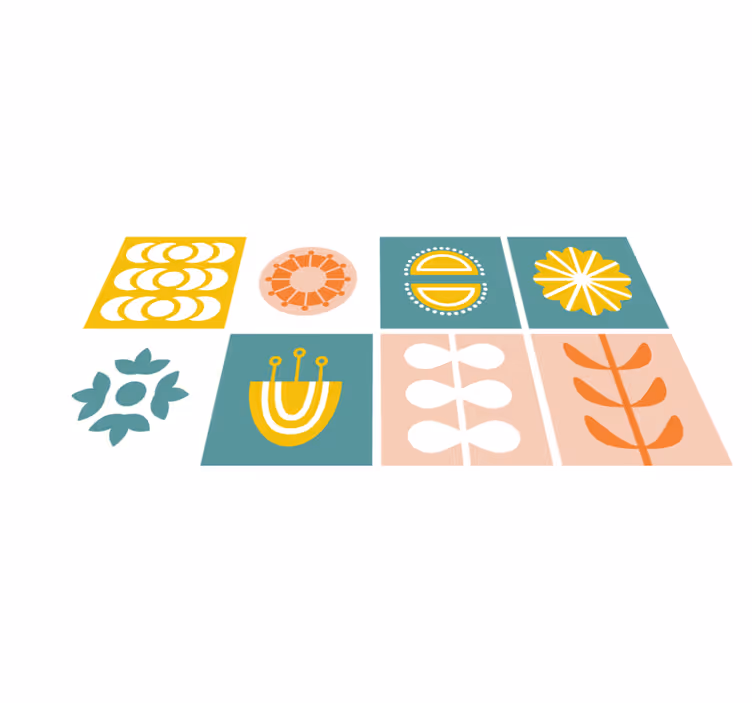 Vinyl teppe geometrisk norsk flisdesign - Tenstickers