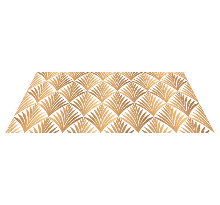 Vinyl teppe geometrisk bladmønster - Tenstickers