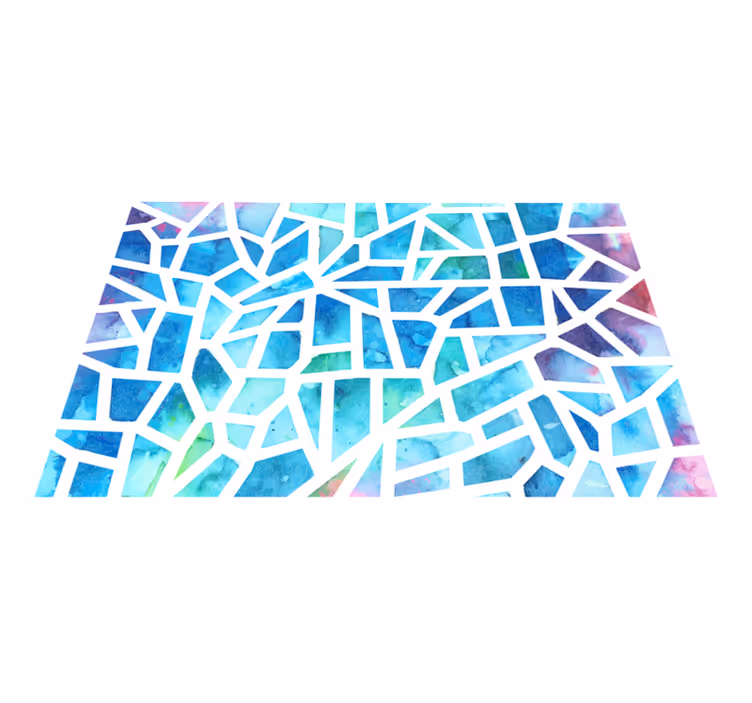 Vinyl teppe geometrisk akvarell trekant glassmosaikk - Tenstickers