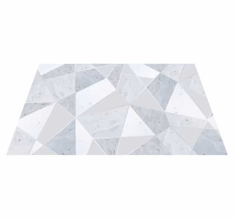 Vinyl teppe geometrisk enkel grå trekantet marmor - Tenstickers