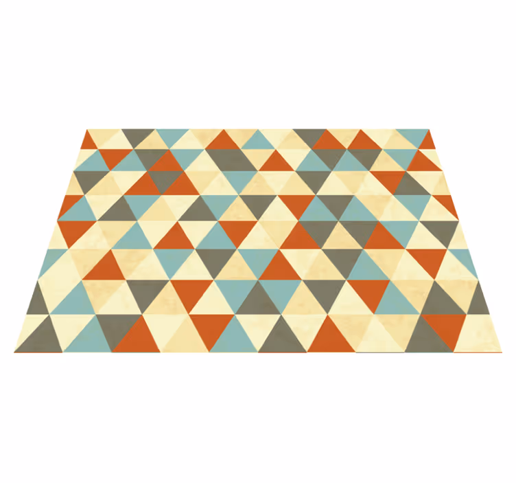 Vinyl teppe geometrisk fargerike trekantmønster - Tenstickers