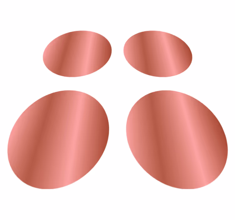 Vinyl teppe geometrisk rosegull prikkete - Tenstickers