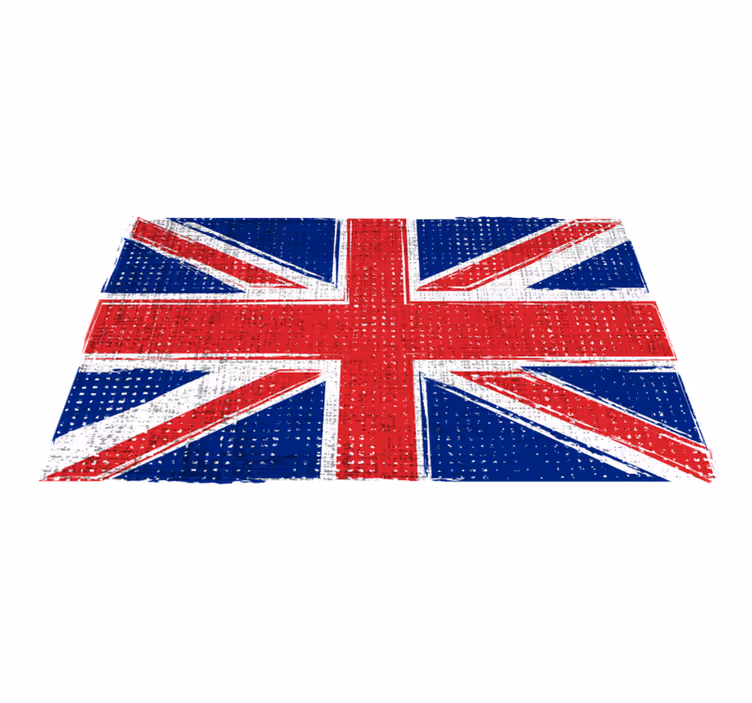 Vinyl teppe geometrisk britisk grunge flagg - Tenstickers