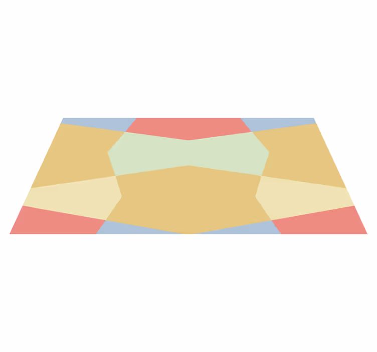 Vinyl teppe geometrisk pastellfargede blokker - Tenstickers