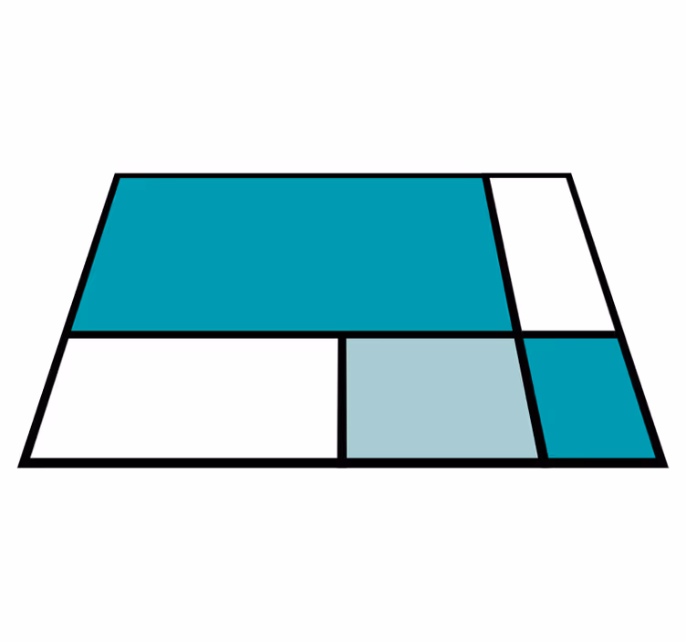 Grønne firkantede fargeblokker vinyl teppe geometrisk - Tenstickers