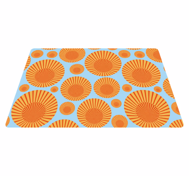 Vinyl teppe geometrisk 70-talls solskinn laptop - Tenstickers