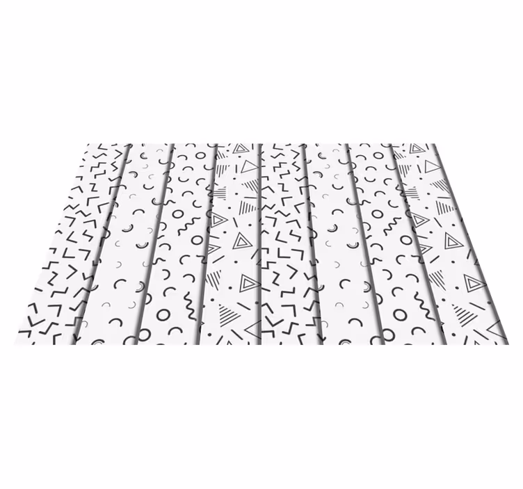 Vinyl teppe geometrisk retro geometriske former - Tenstickers