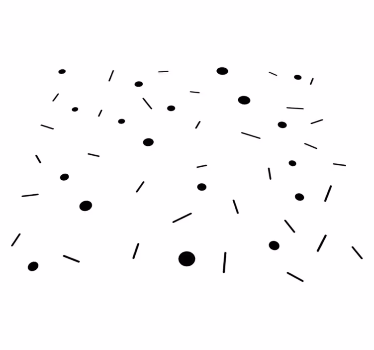 Sirkler og linjer konfetti vinyl teppe geometrisk - Tenstickers