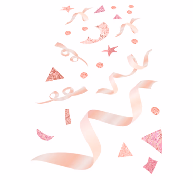 Vinyl teppe geometrisk lys rosa konfetti - Tenstickers