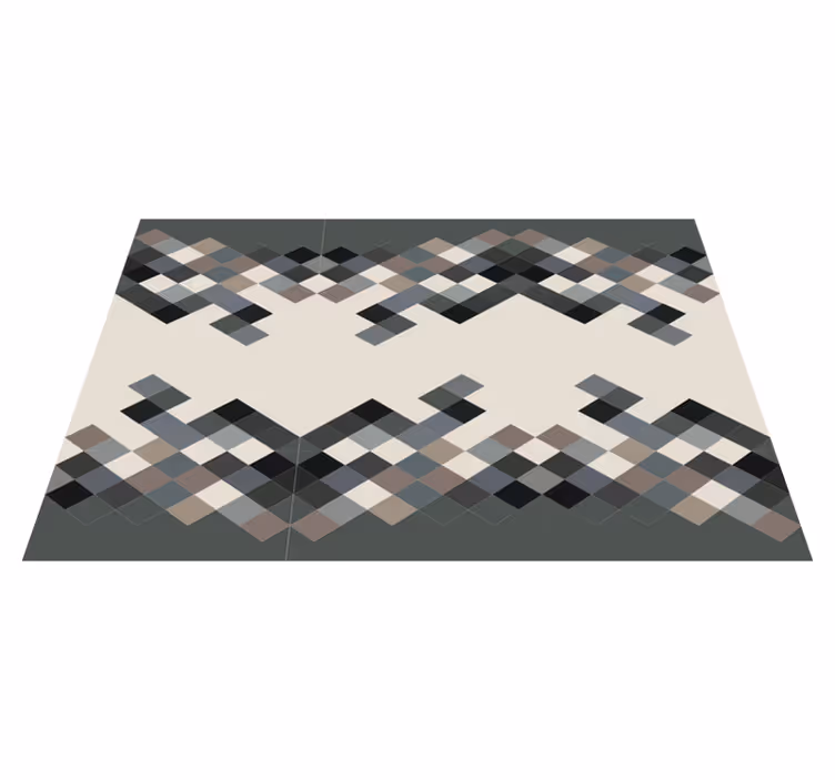 Vinyl teppe geometrisk fargeblokker i nyanser - Tenstickers