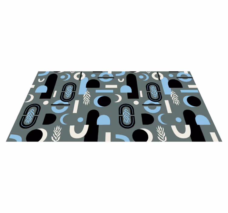 Vinyl teppe geometrisk abstrakt form bakgrunn - Tenstickers