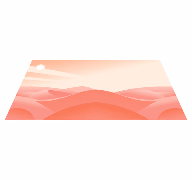 Vinyl teppe geometrisk rosa ørken - Tenstickers